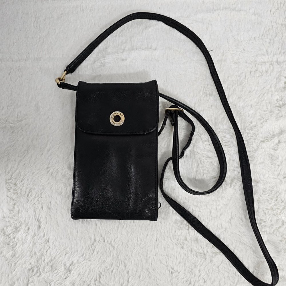Perlina Bag Crossbody Black Leather Utility Casual School